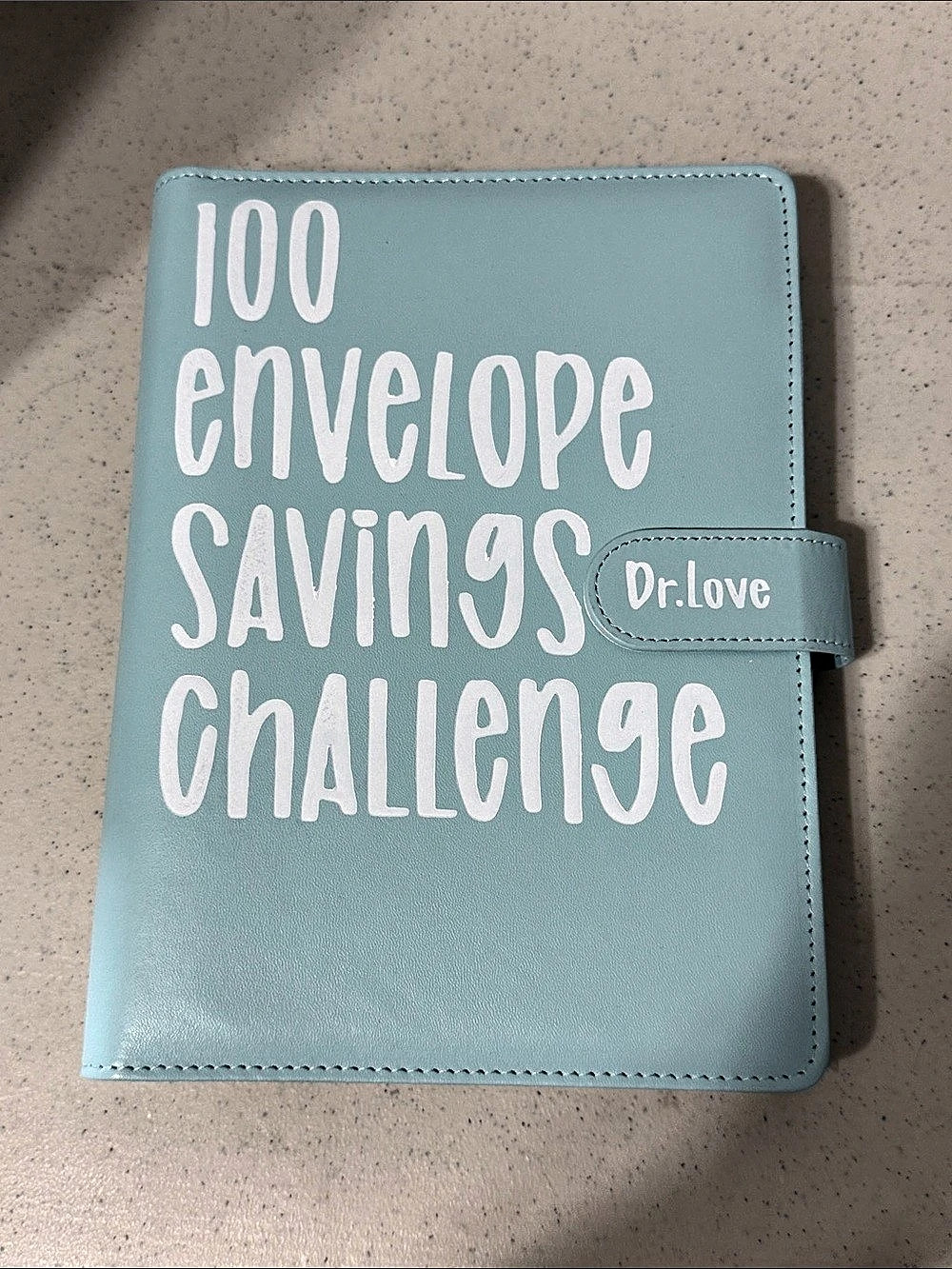 Dr. Love 100 Envelope Savings Challenge Blue Organizer